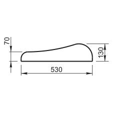 Крышка на парапет Вландо , ПФ-01.530, 530х530х130 мм, архитектурный бетон