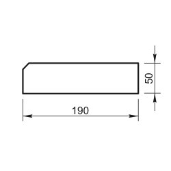 Подоконник / Крышка на парапет Вландо , КП-50.190, 190х190х50 мм, архитектурный бетон