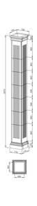 Облицовка Колонны Вландо , КЛ-04.620 (сб), 570х570х5070 мм, архитектурный бетон