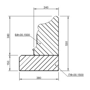 Борт для фонтана D=3760 (сборка) Вландо , БФ-00.3760/сб, х3760х530 мм (ШхВ), архитектурный бетон