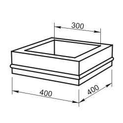 Проставка под крышку Вландо , ПС-12.400, 400х400х120 мм, архитектурный бетон