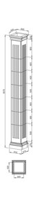 Облицовка Колонны Вландо , КЛ-04.520 (сб), 470х470х5070 мм, архитектурный бетон