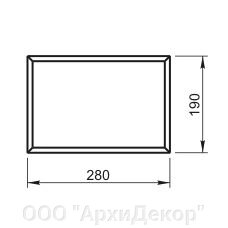 Руст Вландо , РУ-01.280, 190х40х280 мм (Высота х Вылет х Длина), архитектурный бетон, для фасадного декора от компании ООО "АрхиДекор" - фото 1