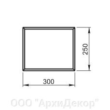 Руст Вландо , РУ-02.260, 250х35х260 мм (Высота х Вылет х Длина), архитектурный бетон, для фасадного декора от компании ООО "АрхиДекор" - фото 1