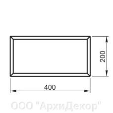 Руст Вландо , РУ-02.400, 200х40х400 мм (Высота х Вылет х Длина), архитектурный бетон, для фасадного декора от компании ООО "АрхиДекор" - фото 1