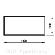 Руст Вландо , РУ-30.500, 300хх500 мм (Высота х Вылет х Длина), архитектурный бетон, для фасадного декора от компании ООО "АрхиДекор" - фото 1