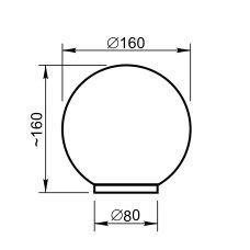 Шар Вландо , ШР-00.160, х160х280 мм (ШхВ), архитектурный бетон