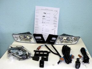 Комплект ПТФ DEPO Honda Civic 4D (2006-2008) c проводами и кнопкой включения