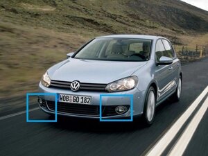 Противотуманные фары VOLKSWAGEN Golf G5 (2008) хром (проводка, кнопка)