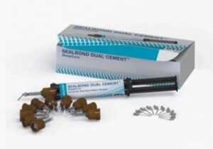 СеалВонд дуал цемент (SEALBOND DUAL CEMENT) универ. цемент двойного отверждения шпр. 9г, канюли 2х10