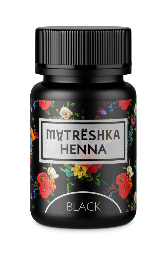 Хна (цвет - Black, 30 капсул) для бровей Matreshka от компании Lucky Master - фото 1