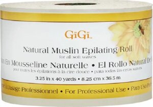 Полоски натуральные миткалевые для эпиляции (рулон) Natural Muslin Roll, GiGi