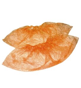 Бахилы полиэтиленовые Оранжевые (упаковка 35 пар)