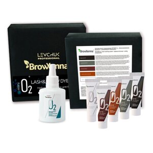 Набор для окрашивания для бровей и ресниц BrowXenna OXYGEN O2, mini