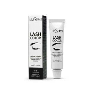 Краска Graphite (ГРАФИТ 1.1) для бровей и ресниц Lash Color LeviSsime, 15 мл