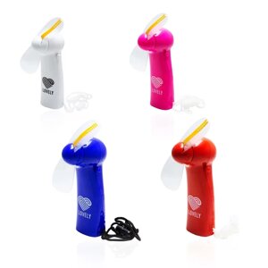 Мини-вентилятор Lovely с LED-подсветкой (Синий)