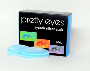 Валики для ламинирования ресниц Pretty Eyes Soft (4 размера, S1/XL1) limited edition, бело-голубые