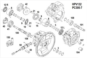 Ремонт гидронасоса Komatsu Limited 708-2H-00181 MAIN PUMP