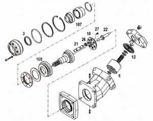 Ремонт гидронасоса Linde BMF105