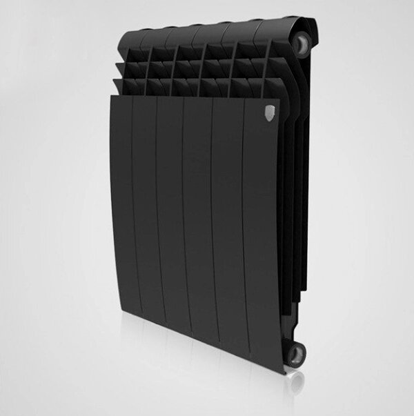 Биметаллический дизайн-радиатор BILINER Noir Sable (черный) 12 секц. от компании Труба-Обсадная - фото 1