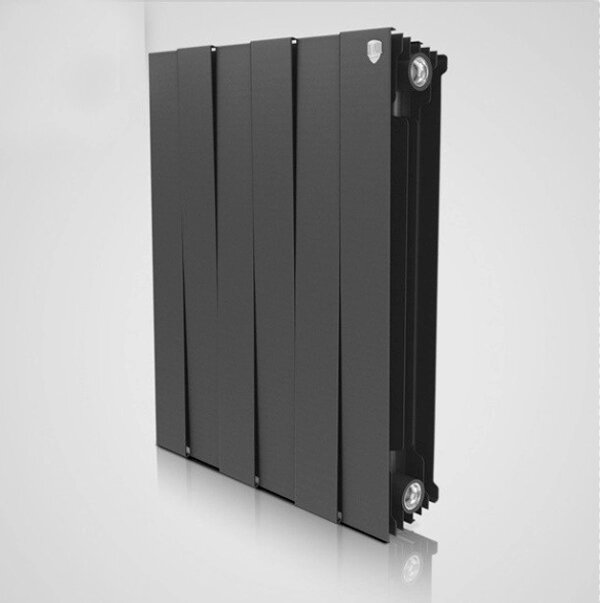 Биметаллический дизайн-радиатор PIANOFORTE Noir Sable (черный) 4 секц. от компании Труба-Обсадная - фото 1