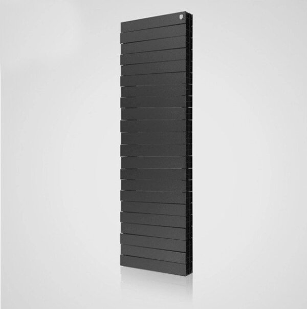 Биметаллический вертикальный дизайн-радиатор PIANOFORTE TOWER Noir Sable (черный), 22 секции от компании Труба-Обсадная - фото 1
