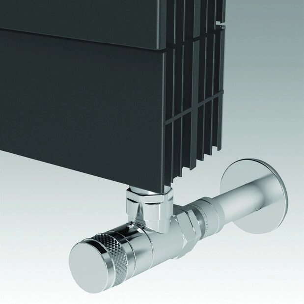 Дизайн-вентиль ручной регулировки прямой 1/2", PIANO (хром) от компании Труба-Обсадная - фото 1