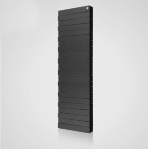 Биметаллический вертикальный дизайн-радиатор PIANOFORTE TOWER Noir Sable (черный), 22 секции