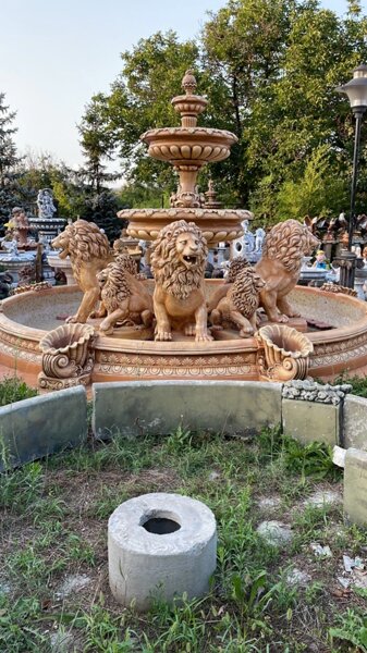 Бетонный большой садовый фонтан с бассейном для городских парков и санаториев в Краснодаре. Арт. 02 (1003062843) купить в Симферополе за 900000 руб