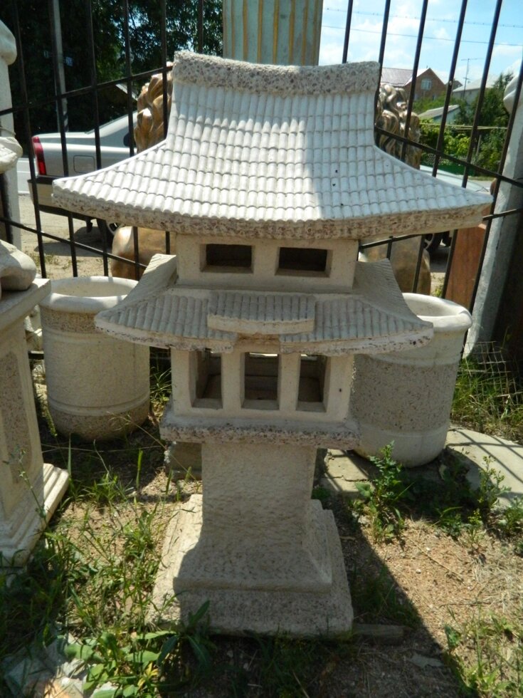 Большой каменный японский фонарь ручной работы. Арт.207 от компании КЭУ - фото 1