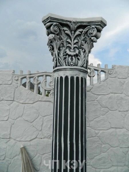 Декоративная фасадная колонна из бетона в Евпатории от компании КЭУ - фото 1