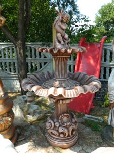Декоративный садовый фонтан -Мальчик с рыбкой. Арт. 6712