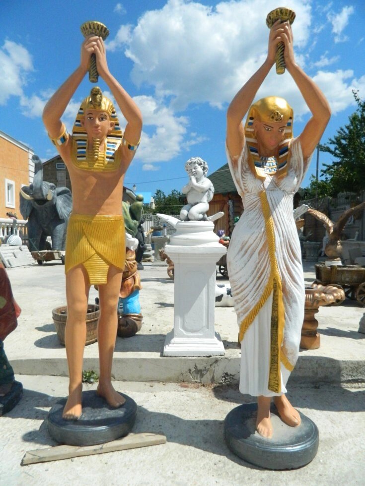 Парковая статуя для улицы -Клеопатра  и Фараон. Арт. 250 от компании КЭУ - фото 1