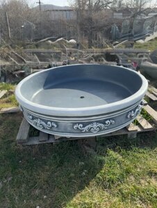 Бассейн цельный "Люкс" Серо-Белый (d 150 cm)