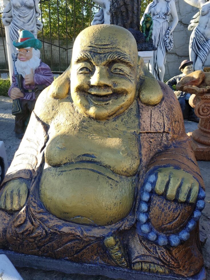 Садовая фигура  бетонная большого Будды. Арт. 60 от компании КЭУ - фото 1