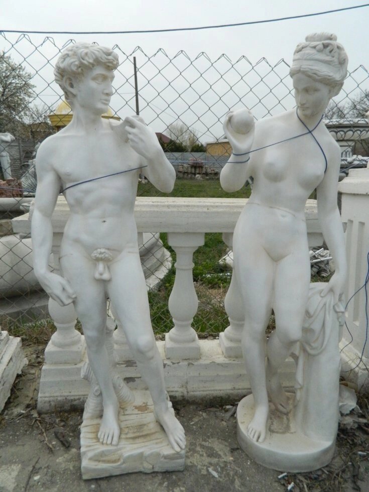 Садовая скульптура для дома и дачи - Адам и Ева. Арт. 265 от компании КЭУ - фото 1