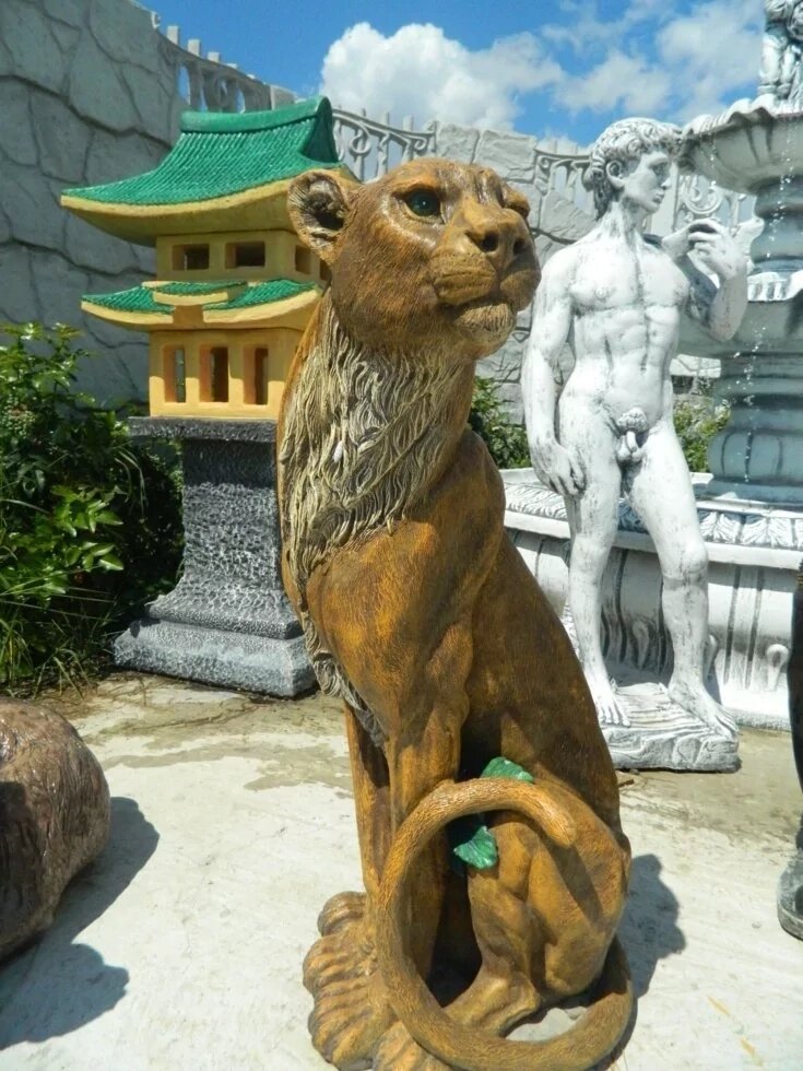 Садовая скульптура - Сидячая Пантера от компании КЭУ - фото 1