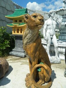 Садовая скульптура - Сидячая Пантера