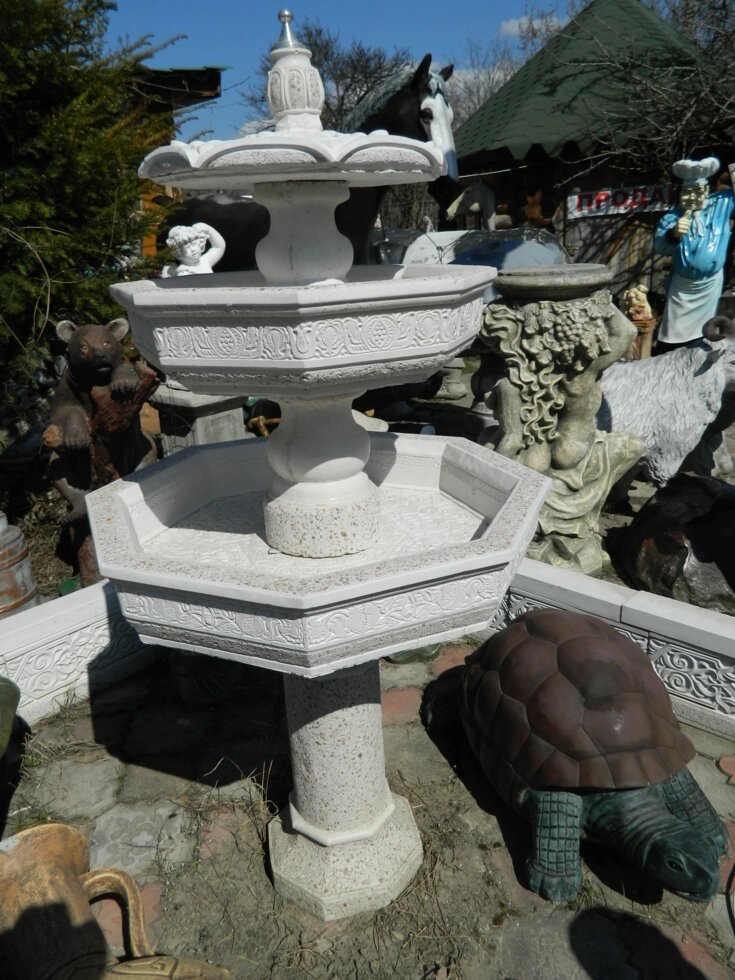 Садовый фонтан " Самарканд" трех ярусный. Арт. от компании КЭУ - фото 1
