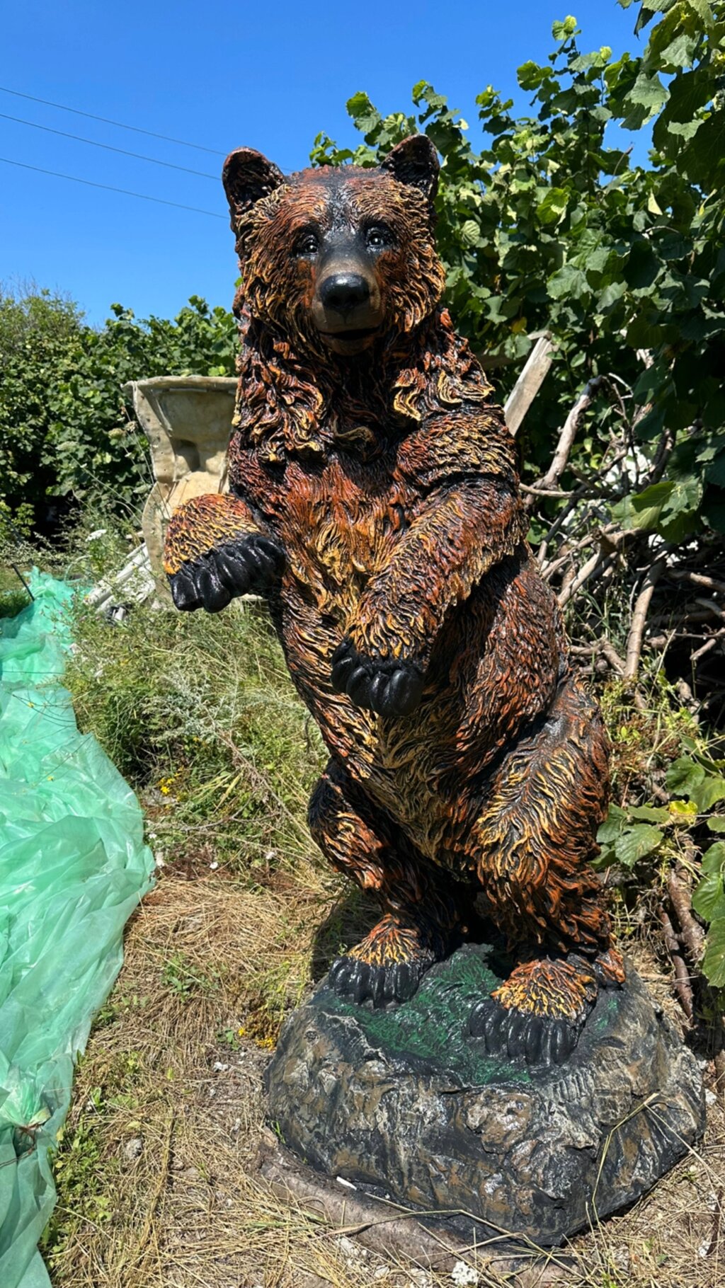 Скульптура  садовая для парка -Медведь большой. Арт. 11 от компании КЭУ - фото 1
