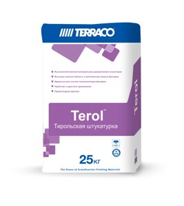 Минеральная декоративная штукатурка "короед" Terraco Terol Декор, мешок 25 кг