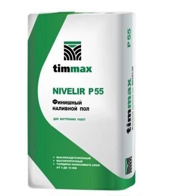 Финишный наливной пол Timmax Nivelir P55, тощина 3-10 мм, мешок 20 кг - характеристики