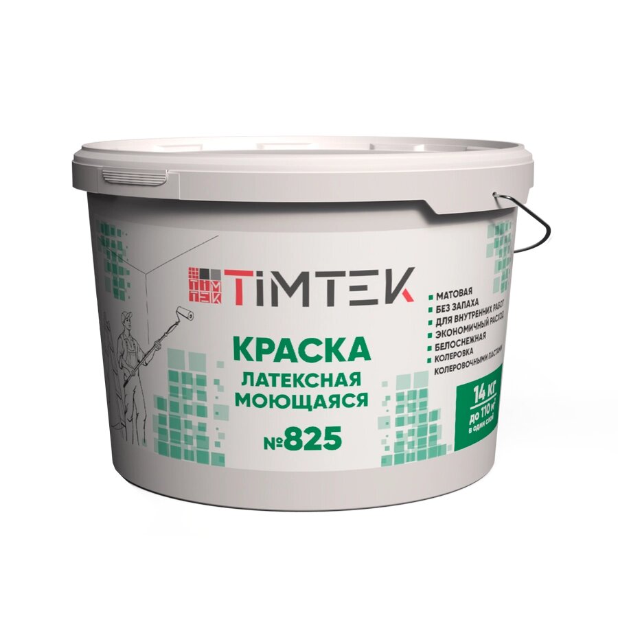 TIMTEK 825 Краска латексная моющаяся от компании СтроймирЯлта - фото 1