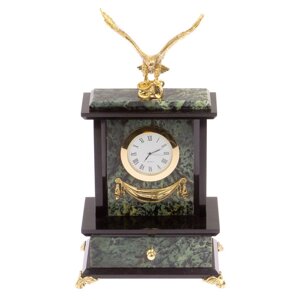 Часы из нефрита "Орел"настольные часы / часы декоративные / кварцевые часы / интерьерные часы / подарочные часы