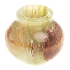 Горшочек из камня оникс 6,5х5,5 см (2,5) / горшок каменный / декоративная ваза
