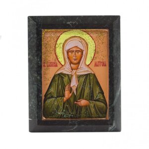 Икона настольная "Святая Матрона"красивая икона из камня недорого