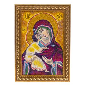 Икона "Владимирская Божья Матерь" рамка багет 13х18 см 125606