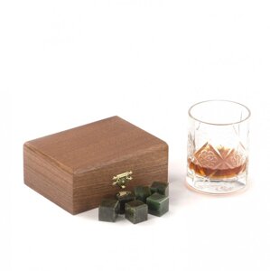 Камни для виски 6 кубиков из нефрита в подарочной упаковке 121224