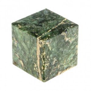 Кубик камень темно-зеленый змеевик 22 мм 123394