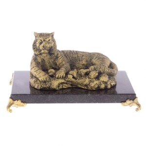 Настольная статуэтка фигурка "Тигр лежит"памятный подарок на Новый год